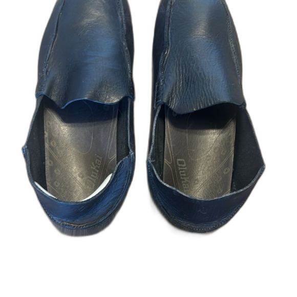 Olukai Mens Moloa Moc Toe Loafers Black Leather Slip On Comfort Shoes size 11.5 - Picture 4 of 12